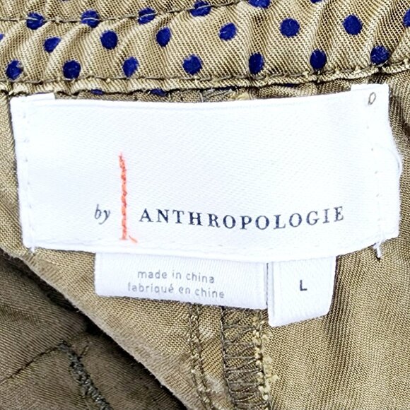 Anthropologie Womens L Pants Drawstring Waist Elastic Ankles Lyocell Blend Green - Picture 3 of 12
